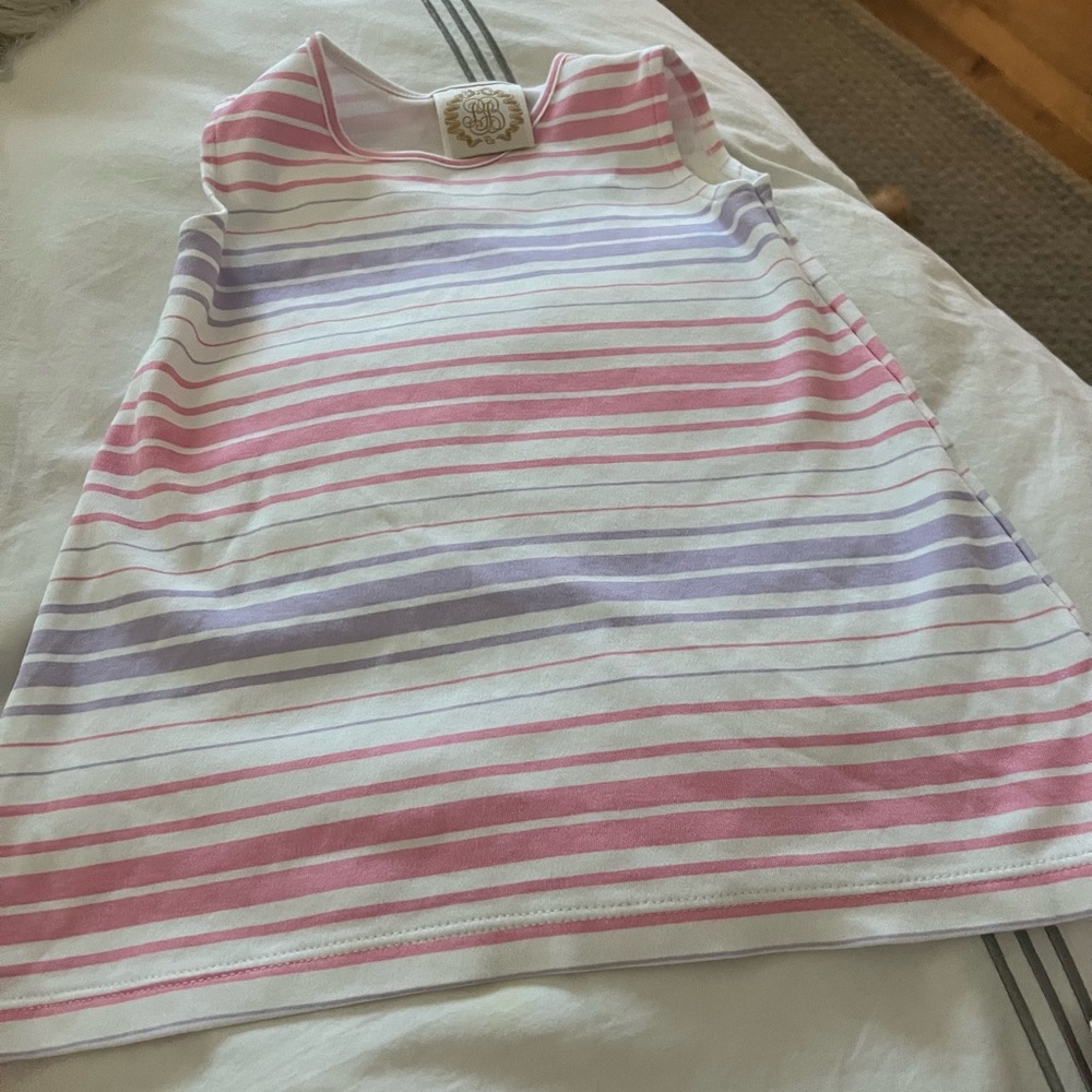 BEAUFORT BONNET COMPANY-
Sleeveless Polly Play Dress Sea Grape Stripe 2T